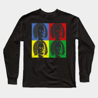 Johann Sebastian Bach in Warhol style Long Sleeve T-Shirt